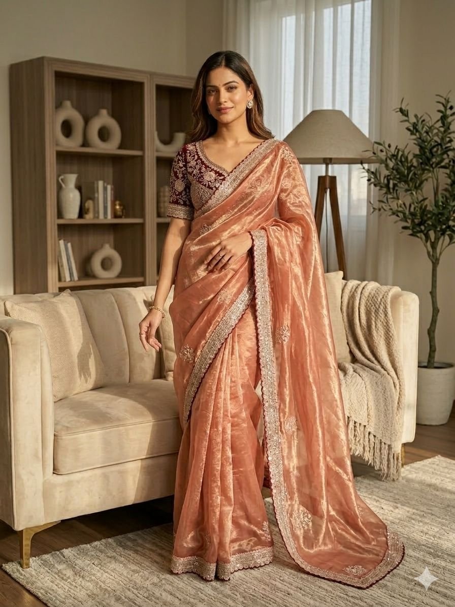 Exquisite Soft Frendy Satin Saree Collection with Intricate Zari & Sequence Embroidery