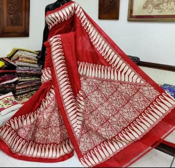 Murshidabad Silk: Artisan Hand-Block Printed Elegance