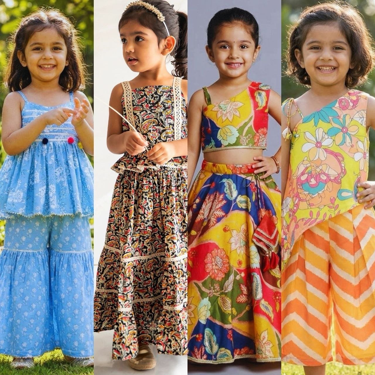 Heavy Rayon Digital Print Kids’ Top & Bottom Set