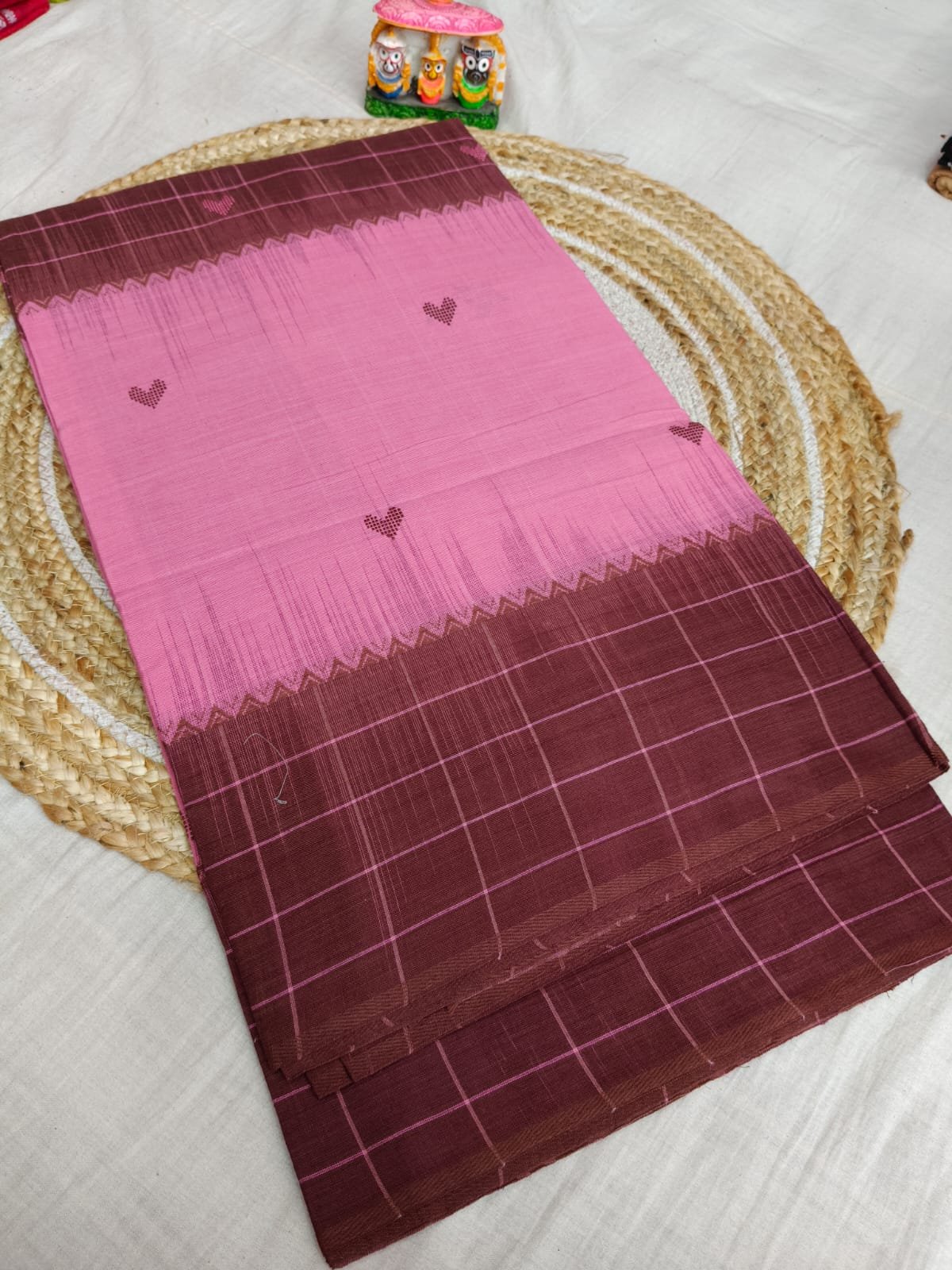 Exquisite Dhaniyakhali Handloom Pure Cotton Saree – Traditional Woven Elegance
