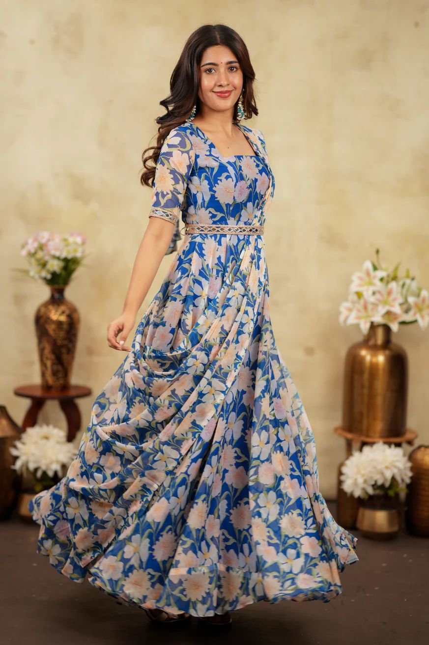The Alfino Mira Indo-Western Draped Gown