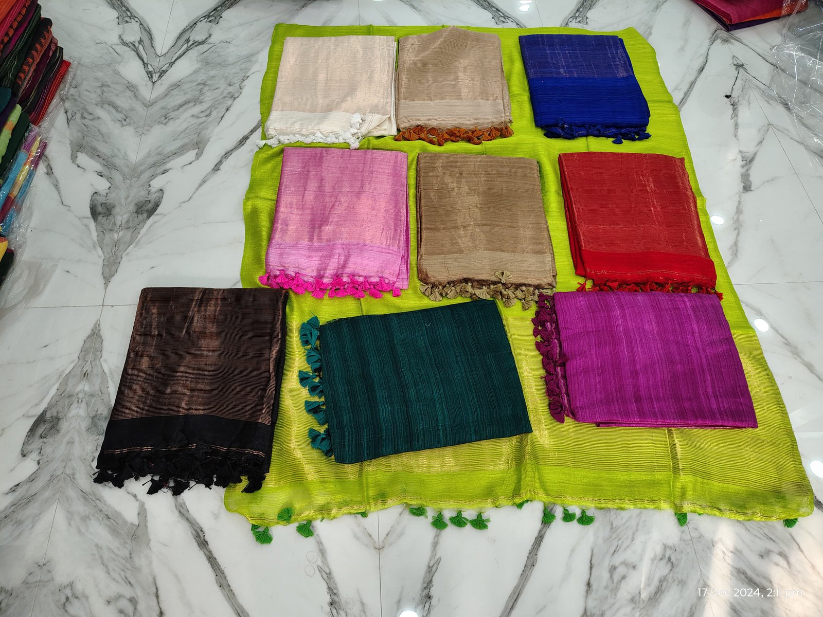 Authentic Handloom Plain Matka Silk Saree with Silk Mark Certification