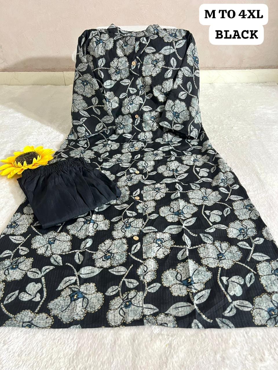 Maya Vertical Print A-Line Cotton Co-Ord Set Code !! F.B.K.