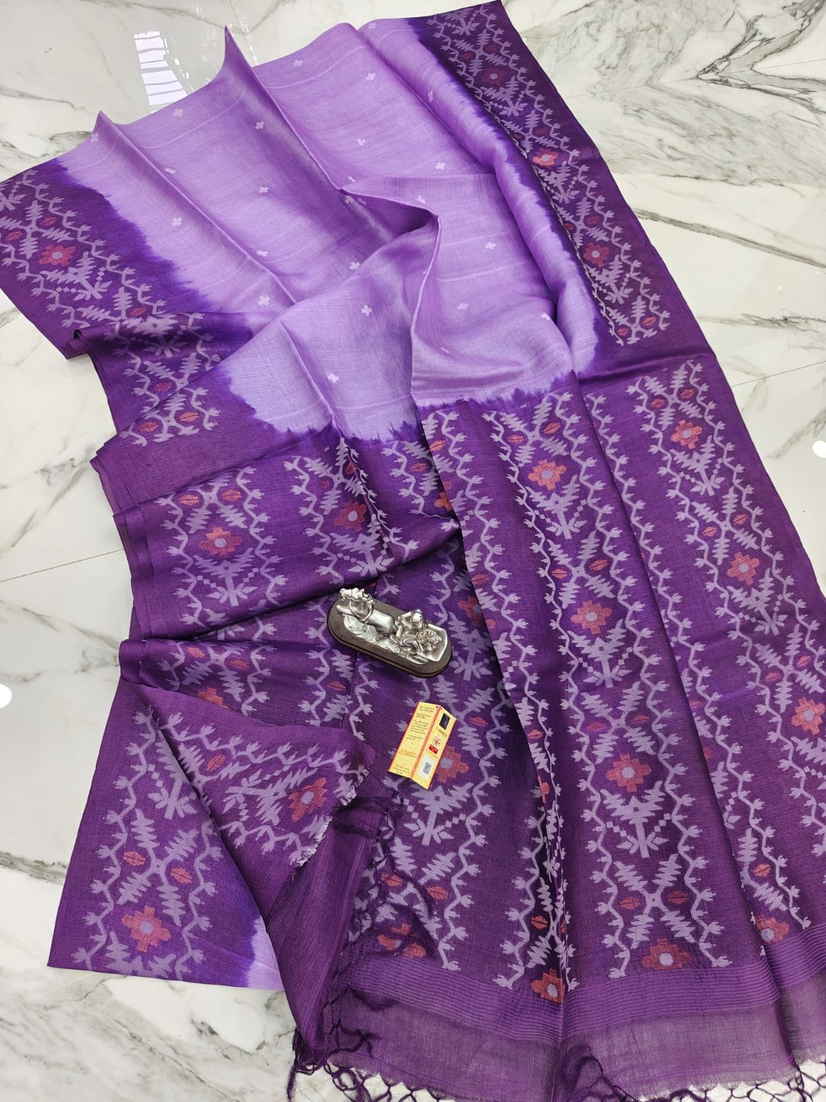 Pure Gachi Tussar Silk Handloom Saree with Silk Mark Certification Code !! T.T.G.C.