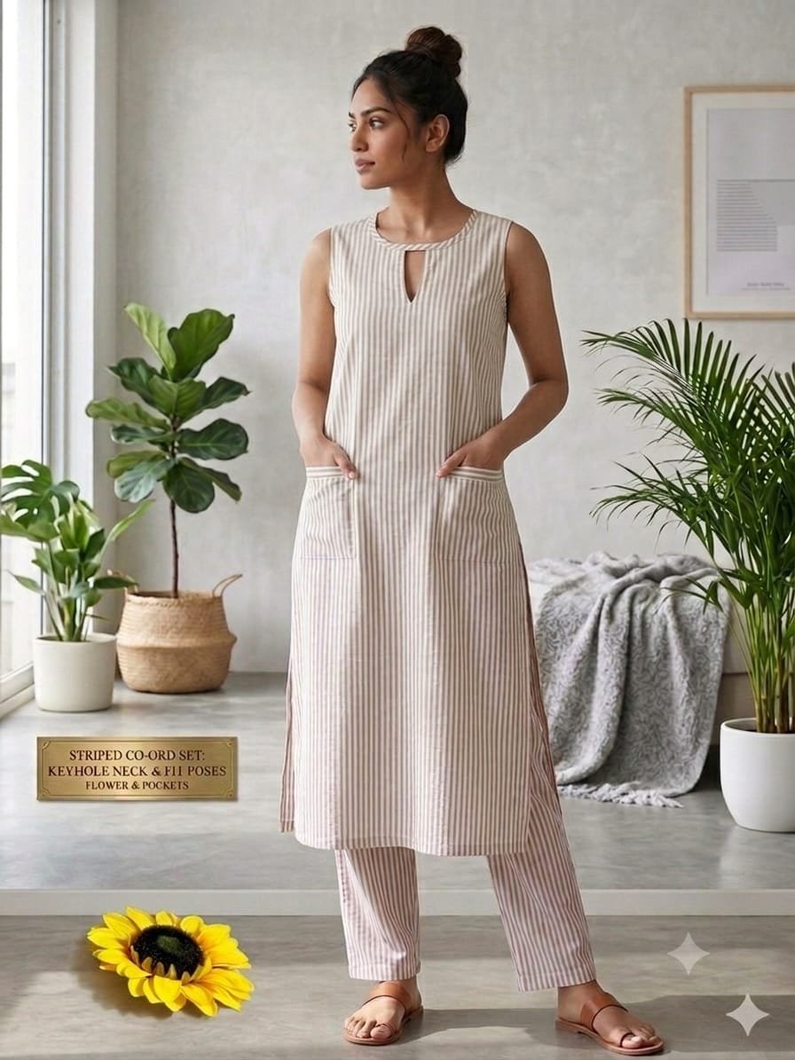 Elegant Floral Chanderi 3-Piece Embroidered Kurta Set Code !! F.B.K.