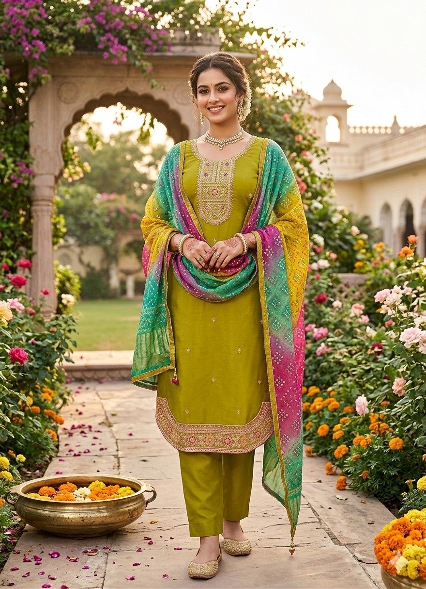 Premium Romal Silk Unstitched Suit Set with Exquisite Codding Embroidery Code !! F.B.S.S.