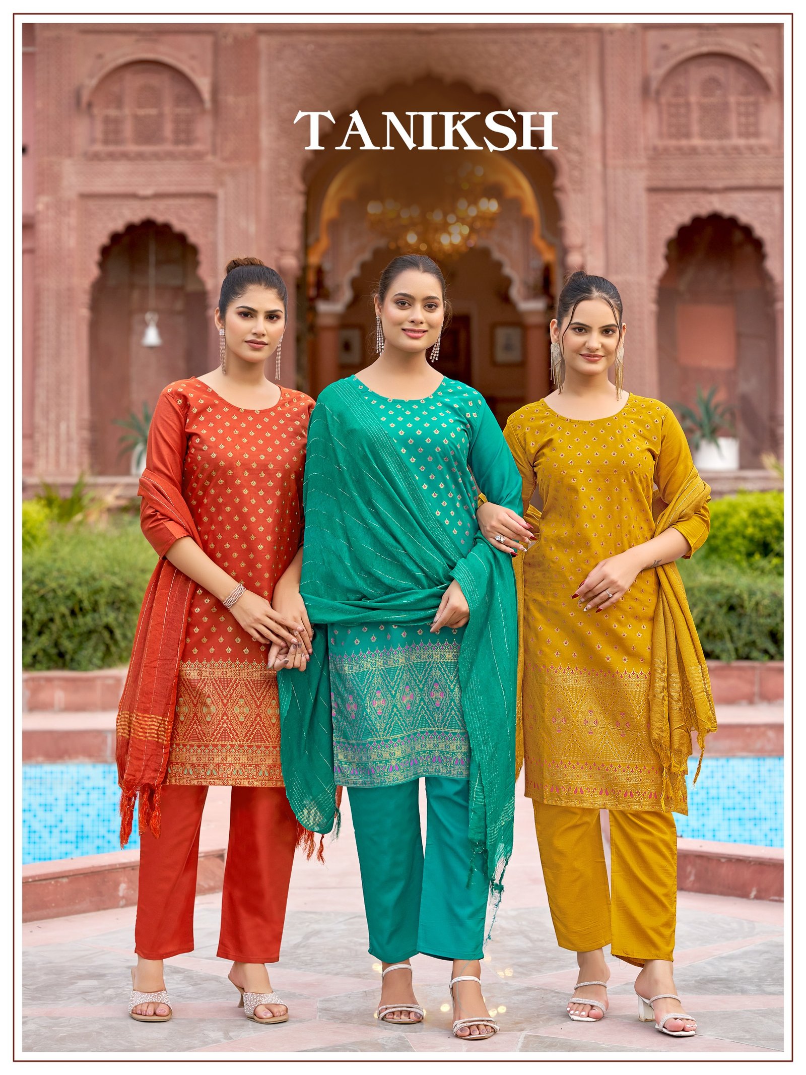 Vibrant South Cotton Kurti, Pant, and Dupatta Set Code !! F.B.K.