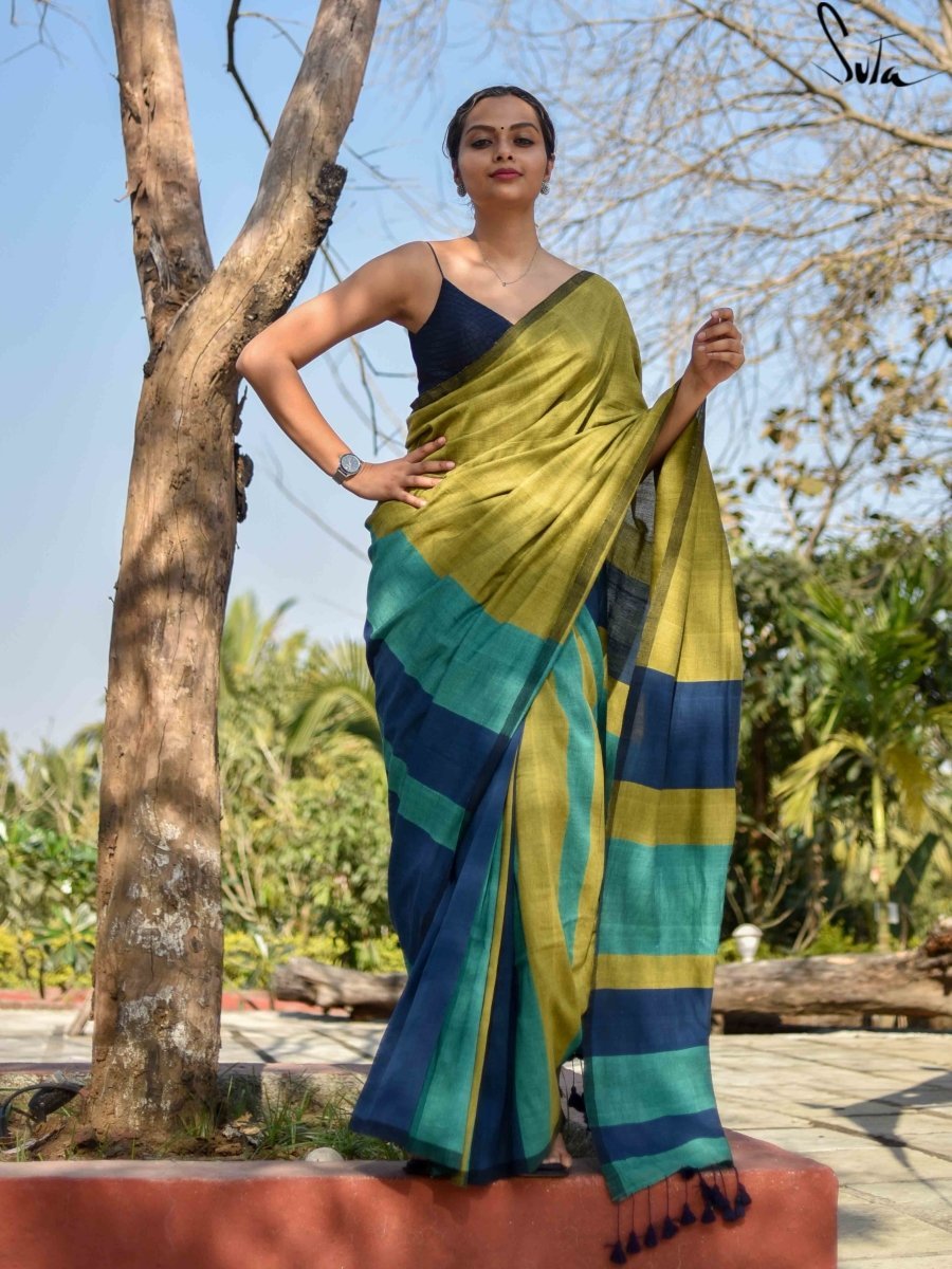 Exquisite Pure Khadi Cotton Saree (Code: T.T.G.C.)