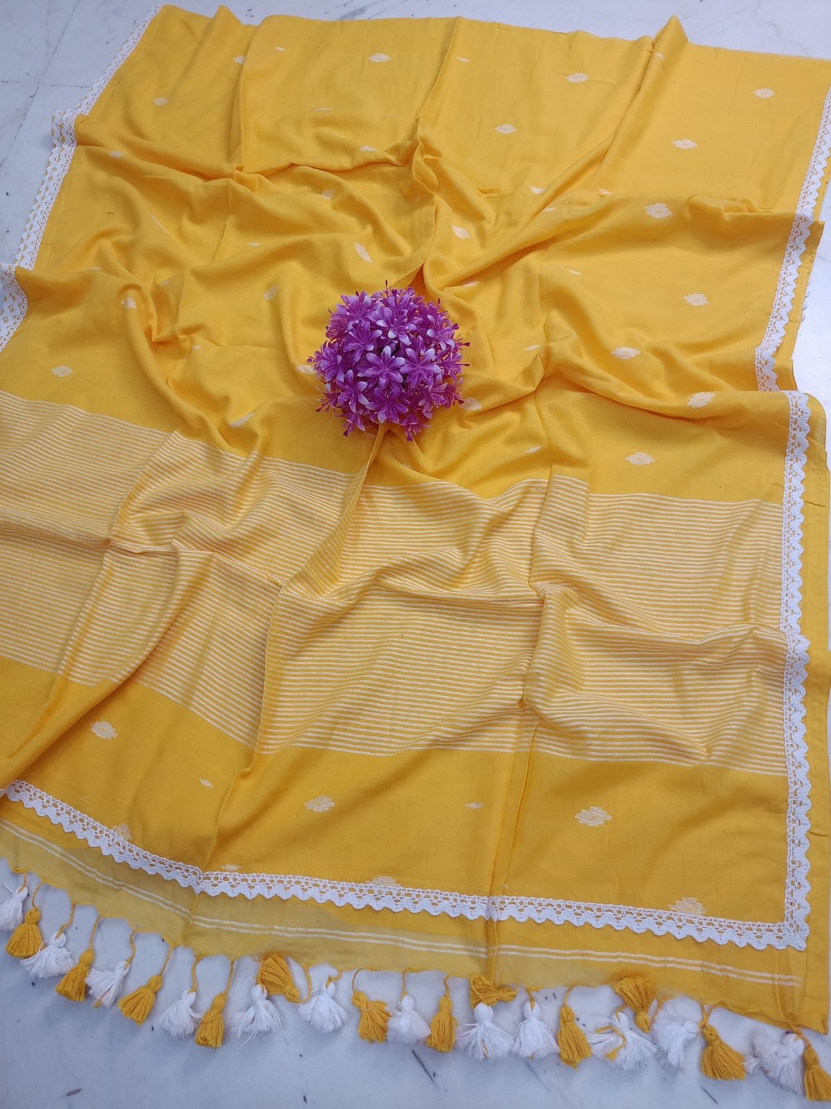 Exclusive Handwoven Mulmul Cotton Saree (Code: T.T.G.C.)