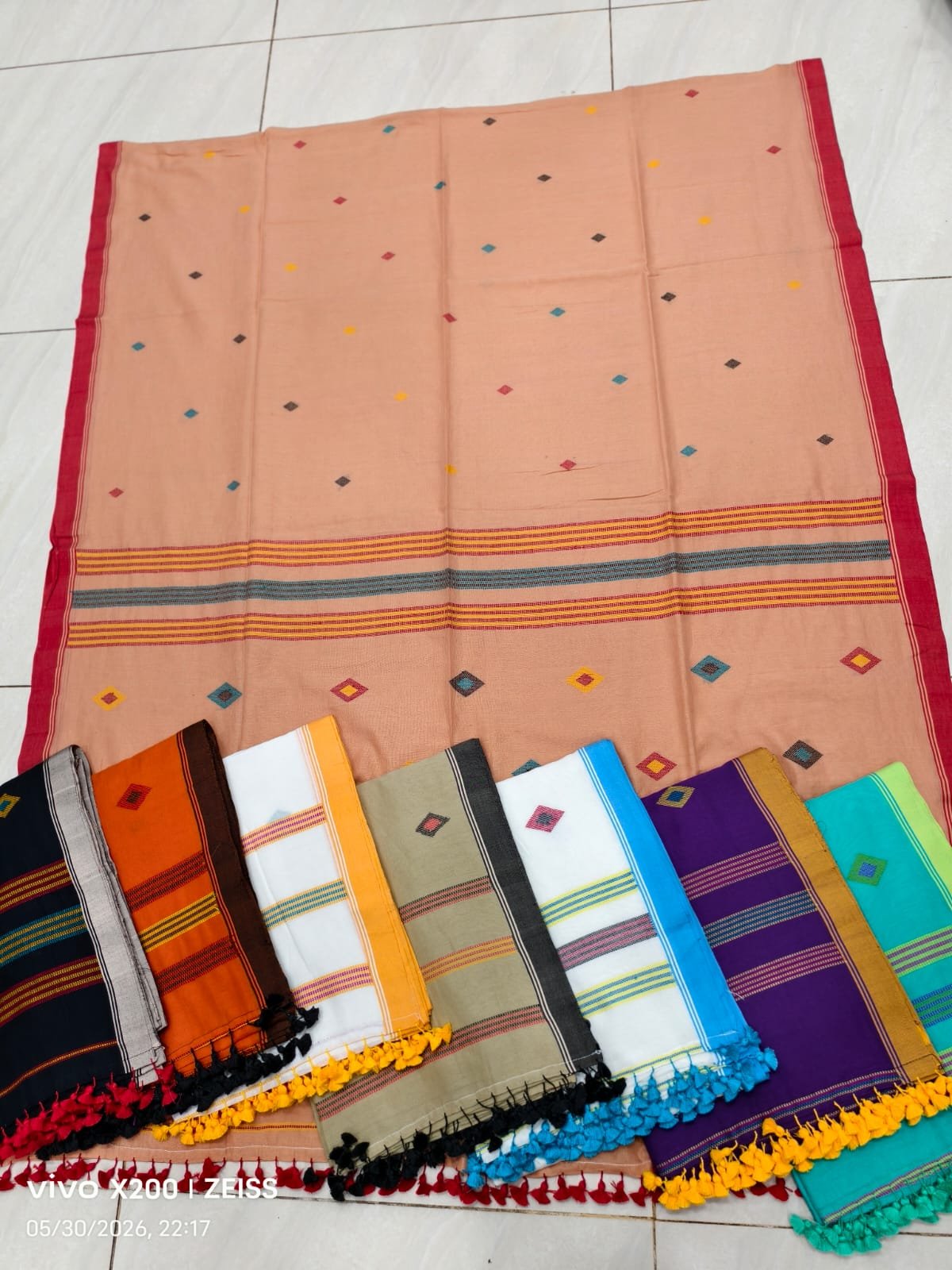 Exclusive Handwoven Pure Cotton Saree Code !! T.T.G.C.