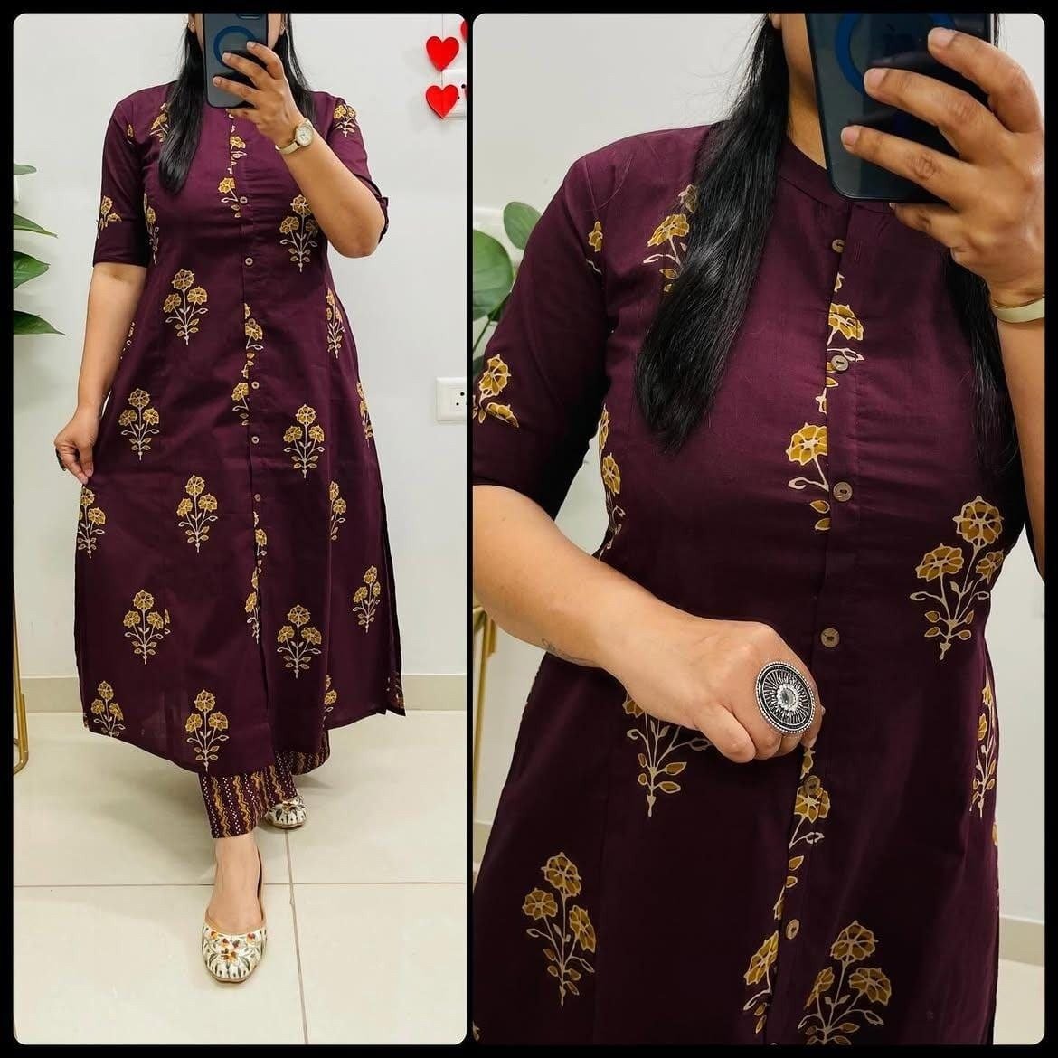 Designer Viscose Butti Co-Ord Set with Digital Print Code !! F.B.K.